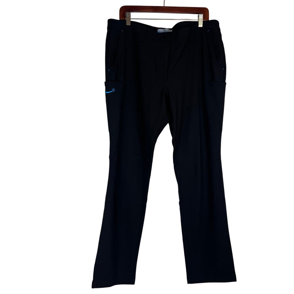 Amazon Women’s Cargo Work Pants XL Black Luly Yang Stretch Uniform Utility
